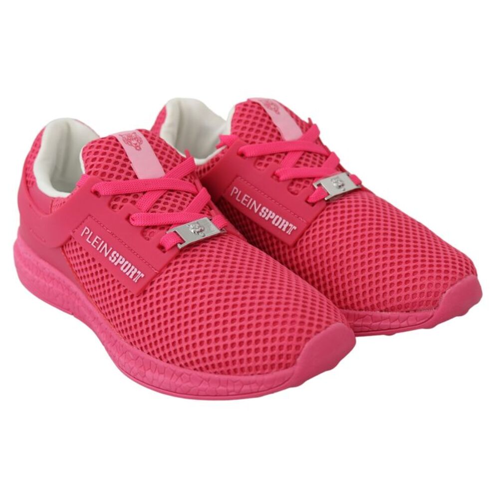 Plein Sport Fuxia Beetroot Polyester Runner Becky Sneakers Women's Shoes